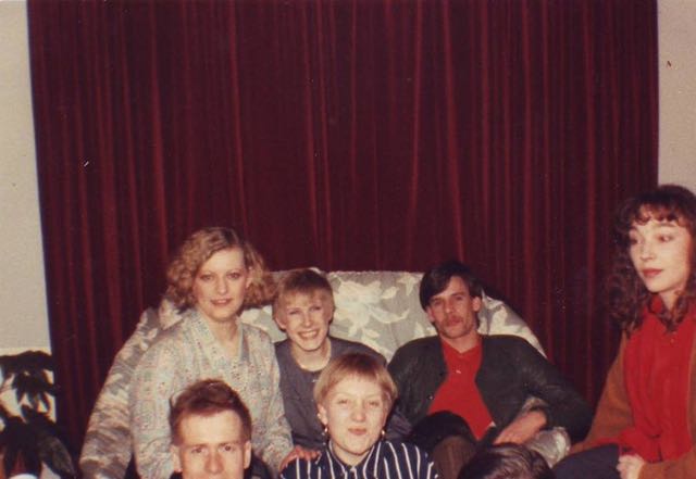 1980's at Dave Evisons house Liz Schmitz, Amanda Sullivan, Robin, Gilly and Lynn (© Emma Fitch).jpg