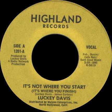 1201 - Luckey Davis - It's Not Where You Start - Highland (Yellow)