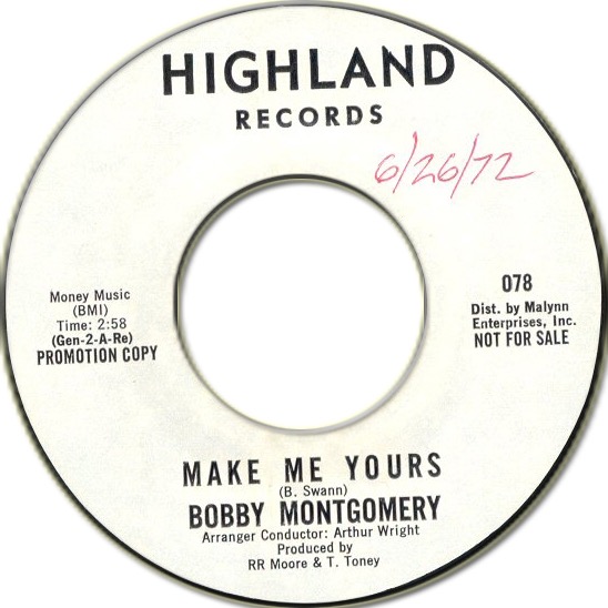 078 - Bobby Montgomery - Make Me Yours - Highland WDJ.jpg